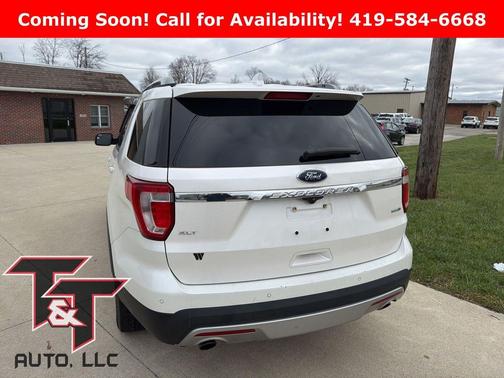White Platinum Metallic Tri-Coat 2016 Ford Explorer XLT