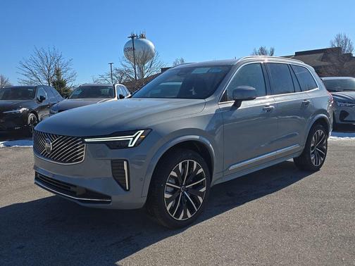 Vapour Grey Metallic 2026 Volvo XC90 Plus, B6 AWD Gas (mild hybrid), Gasoline, Bright, 7 Seats