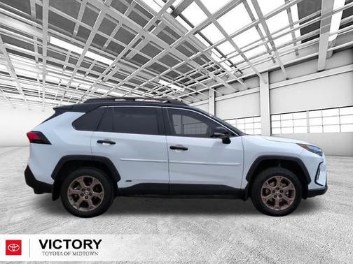 Ice Cap/Midnight Black Metallic 2024 Toyota RAV4 Hybrid Woodland Edition