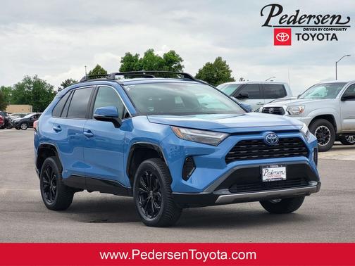 Cavalry Blue 2022 Toyota RAV4 Hybrid SE