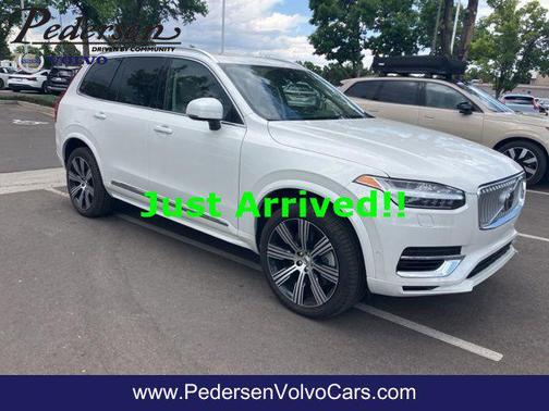 Crystal White Metallic 2024 Volvo XC90 Recharge Plug-In Hybrid T8 Plus Bright Theme 7-Seater