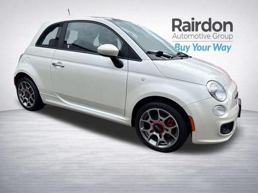 Bianco Perla (Pearl White Tri-Coat) 2013 FIAT 500 Sport