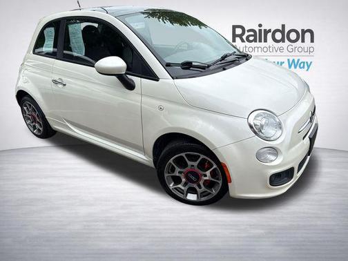 Bianco Perla (Pearl White Tri-Coat) 2013 FIAT 500 Sport