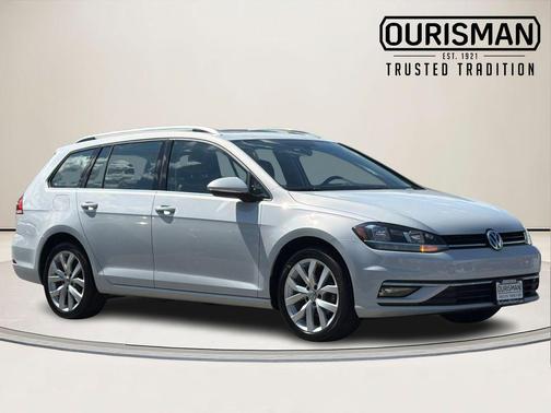 White Silver 2018 Volkswagen Golf SportWagen TSI SEL