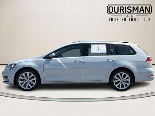 White Silver 2018 Volkswagen Golf SportWagen TSI SEL