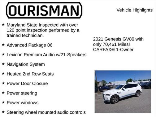 2021 Genesis GV80 3.5T