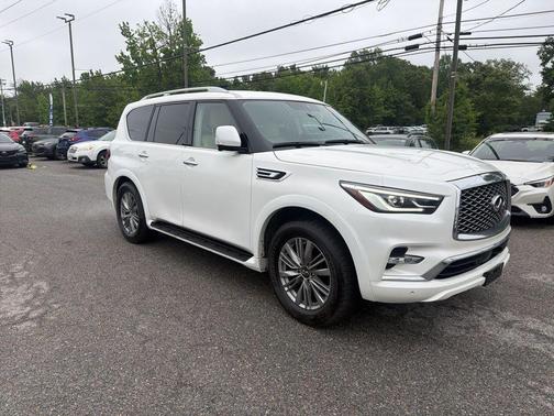 Moonstone White 2023 INFINITI QX80 Luxe
