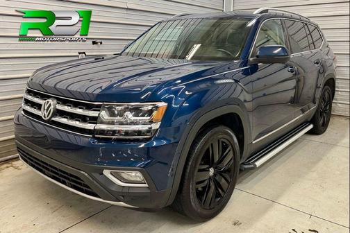 Blue 2019 Volkswagen Atlas 3.6L SEL Premium