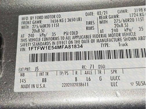 2021 Ford F-150 Platinum