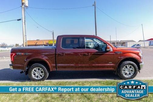 Red 2017 Ford F-150 Lariat