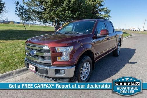 Red 2017 Ford F-150 Lariat