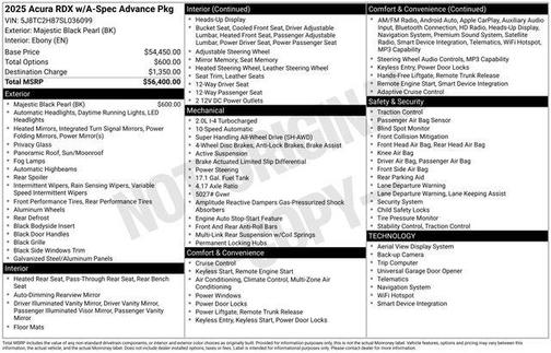 2025 Acura RDX A-Spec Advance Package