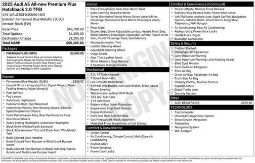 2025 Audi A5 Premium Plus TFSI quattro S tronic
