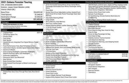 2021 Subaru Forester Touring