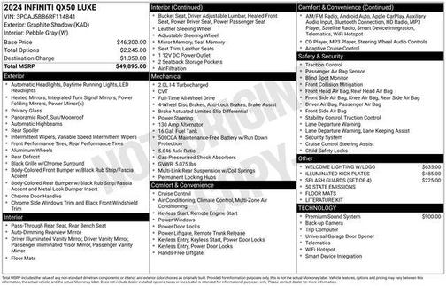 2024 INFINITI QX50 LUXE AWD