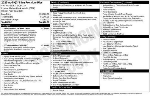 2025 Audi Q3 45 S line Premium Plus