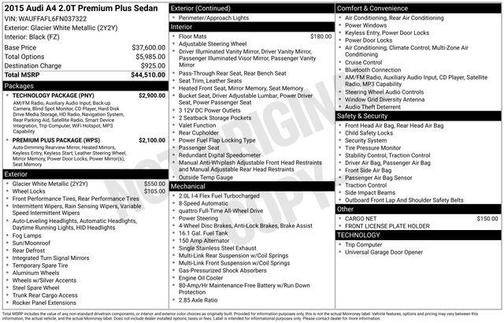 2015 Audi A4 2.0T Premium Plus