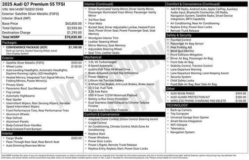 2025 Audi Q7 55 Premium