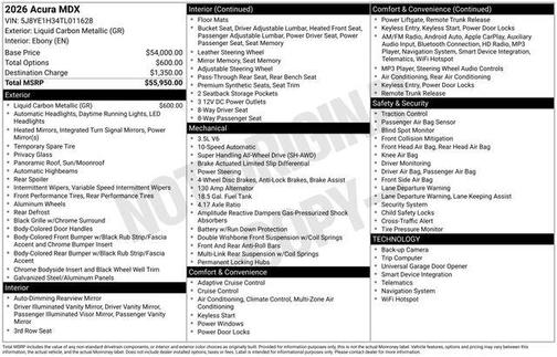 2026 Acura MDX Standard