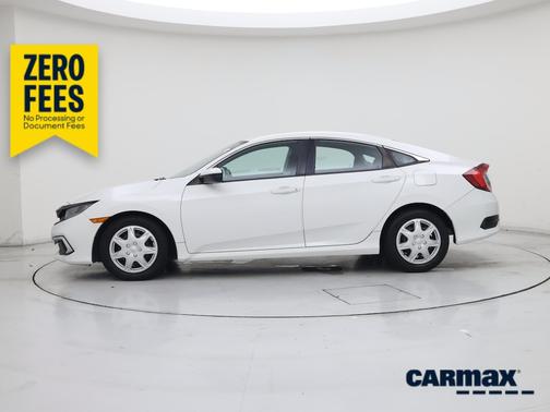 White 2020 Honda Civic LX