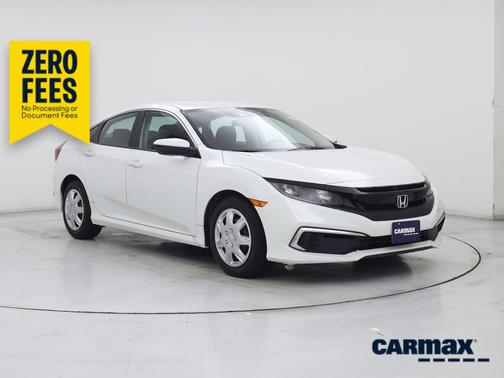 White 2020 Honda Civic LX