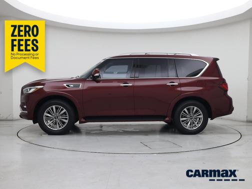 Burgundy 2021 INFINITI QX80 Luxe