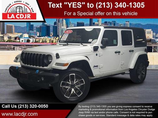 Bright White Clearcoat 2024 Jeep Wrangler 4xe Sport