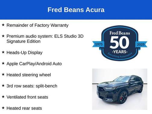 Majestic Black Pearl 2025 Acura MDX Type S Advance Package