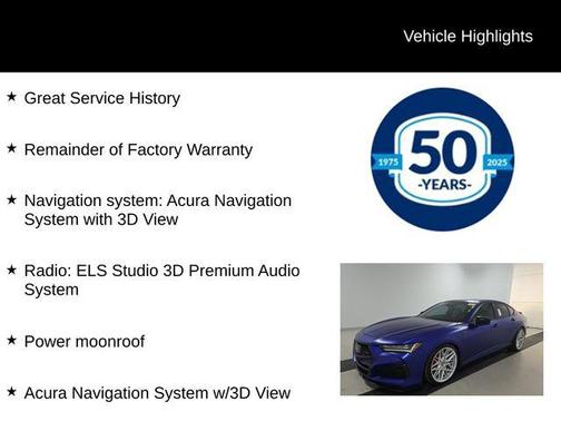Long Beach Blue Pearl 2023 Acura TLX Type S