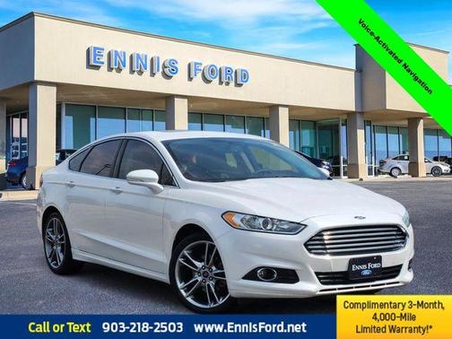 White Platinum Clearcoat Metallic 2016 Ford Fusion Titanium