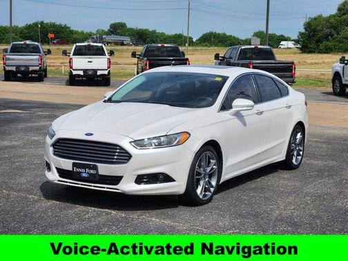 White Platinum Clearcoat Metallic 2016 Ford Fusion Titanium