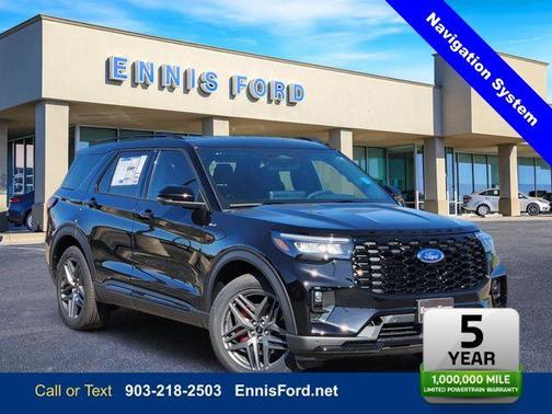 Agate Black Metallic 2026 Ford Explorer ST-Line