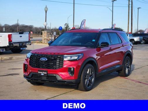 Rapid Red Metallic Tinted Clearcoat 2026 Ford Explorer ST-Line