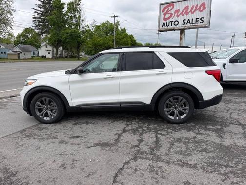 Star White Metallic Tri-Coat 2021 Ford Explorer XLT