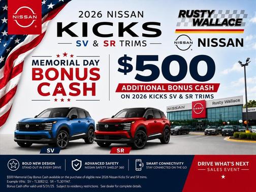 Gun Metallic 2026 Nissan Kicks SR