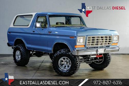 Blue 1979 Ford Bronco XLT