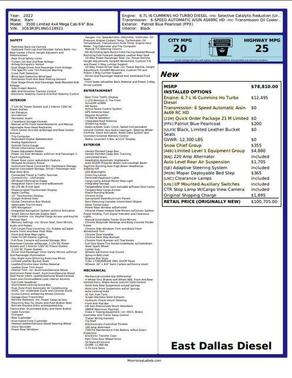 2022 RAM 3500 Limited Mega Cab 4x4 6'4' Box