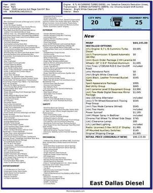 2022 RAM 2500 Laramie Mega Cab 4x4 6'4' Box