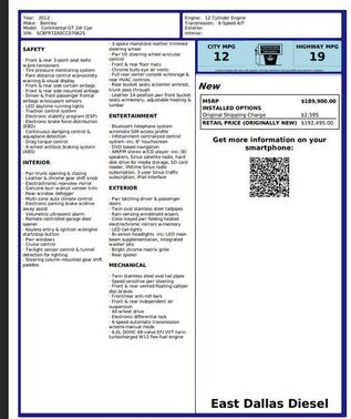 2012 Bentley Continental GT GT