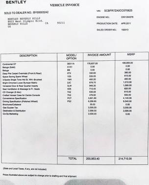 2012 Bentley Continental GT Base