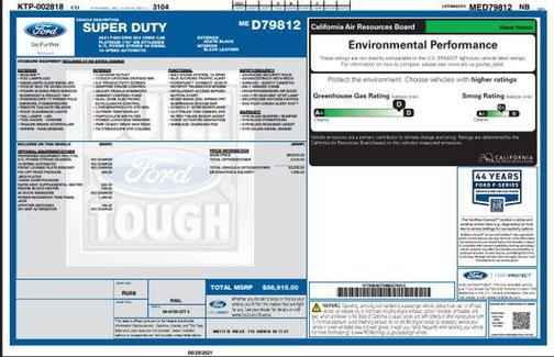 Agate Black Metallic 2021 Ford F-450 Platinum