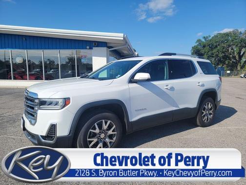 Summit White 2021 GMC Acadia SLT