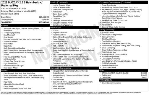 2023 Mazda Mazda3 FWD w/Preferred Package