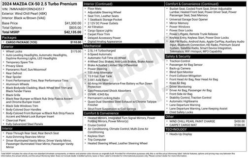 2024 Mazda CX-50 2.5 Turbo Premium Package