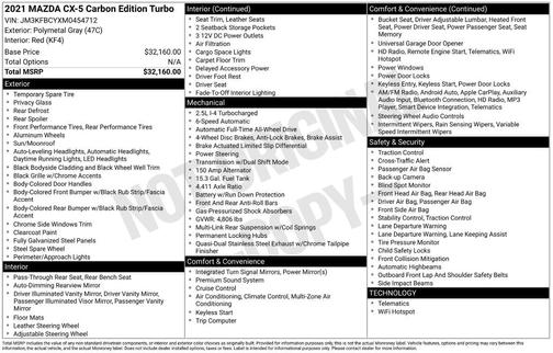 2021 Mazda CX-5 Carbon Edition Turbo