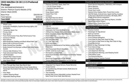 2023 Mazda CX-30 2.5 S Preferred Package