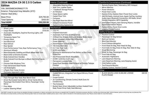 2024 Mazda CX-30 2.5 S Carbon Edition