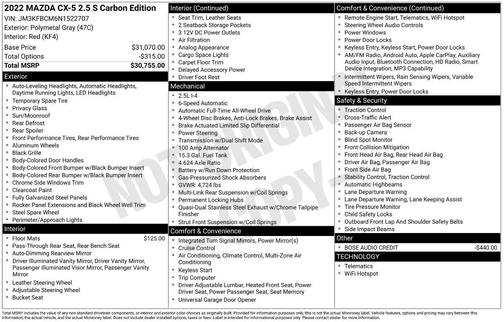 2022 Mazda CX-5 Carbon Edition