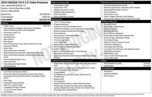 2024 Mazda CX-5 2.5 Turbo Premium Package