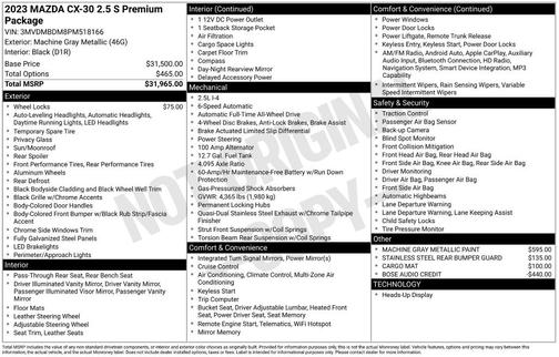 2023 Mazda CX-30 Premium Package